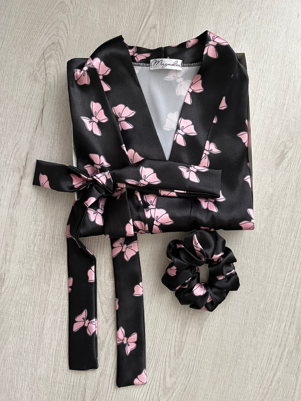 روبدوشامبر ساتن ابریشم طرح Ribbon