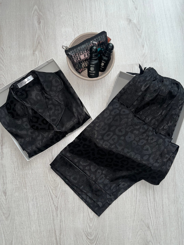 ست بلوز شلوار Leopard مشکی