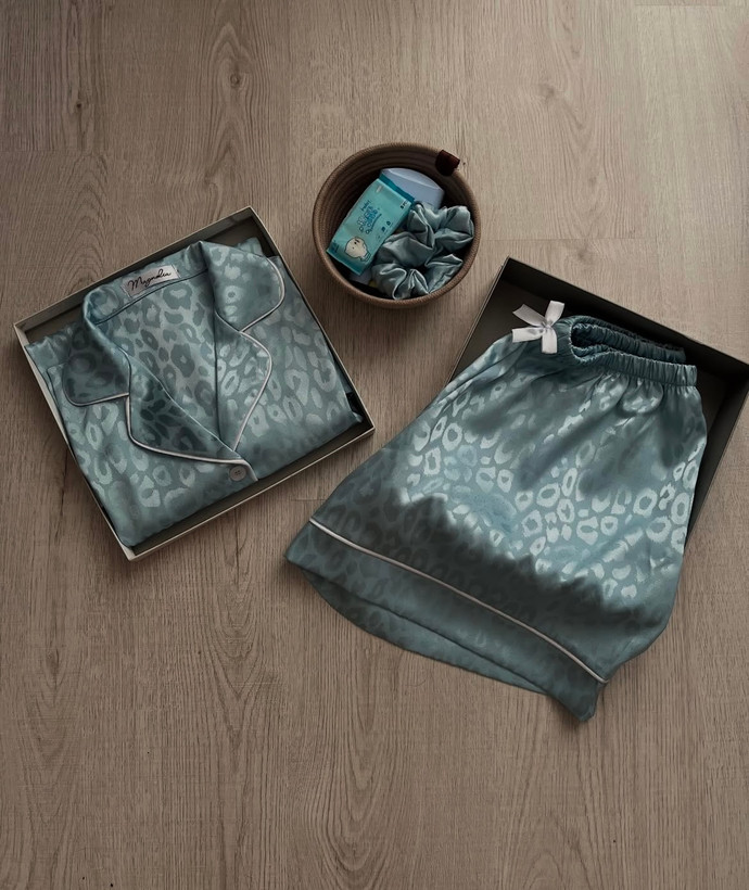 بلوز شلوارک Leopard آبی آسمانی